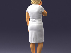 grandmother in white suit 0373 3d print ready 3D-Modell