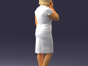 grandmother in white suit 0373 3d print ready 3D-Modell