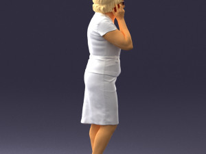 grandmother in white suit 0373 3d print ready 3D-Modell