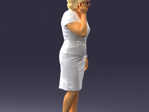 grandmother in white suit 0373 3d print ready 3D-Modell