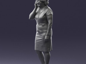 grandmother in white suit 0373 3d print ready 3D-Modell