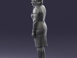 grandmother in white suit 0373 3d print ready 3D-Modell