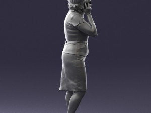 grandmother in white suit 0373 3d print ready 3D-Modell