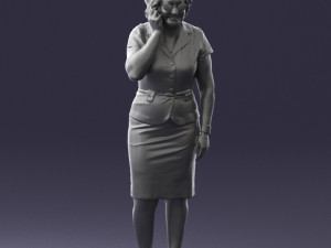 grandmother in white suit 0373 3d print ready 3D-Modell