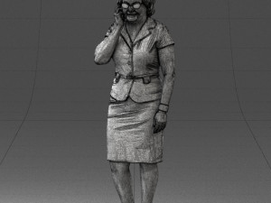 grandmother in white suit 0373 3d print ready 3D-Modell