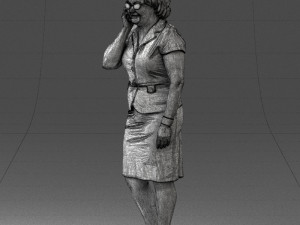grandmother in white suit 0373 3d print ready 3D-Modell