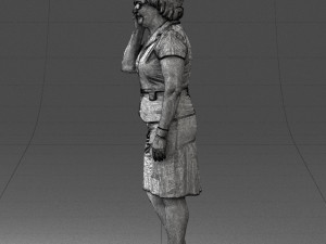 grandmother in white suit 0373 3d print ready 3D-Modell