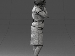 grandmother in white suit 0373 3d print ready 3D-Modell
