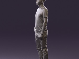 man in red converse and hat 0406 Modèle 3D