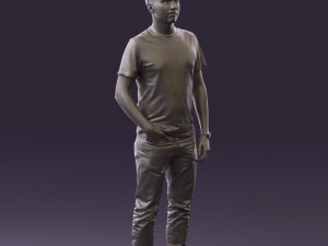 man in red converse and hat 0406 3d print ready 3D प्रिंट मॉडल
