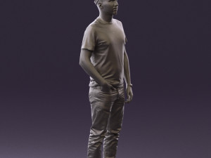 man in red converse and hat 0406 3d print ready 3D प्रिंट मॉडल
