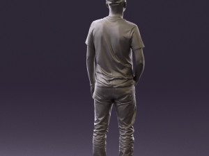 man in red converse and hat 0406 3d print ready 3D प्रिंट मॉडल