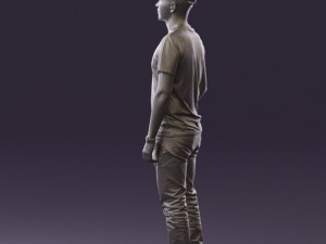 man in red converse and hat 0406 3d print ready 3D प्रिंट मॉडल