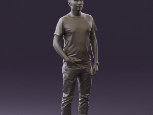 man in red converse and hat 0406 3d print ready 3D प्रिंट मॉडल