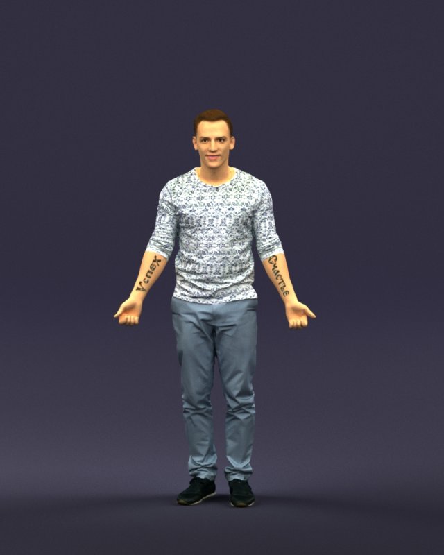 metal pants man 0401 Modèle 3D .c4d .max .obj .3ds .fbx .stl .blend 