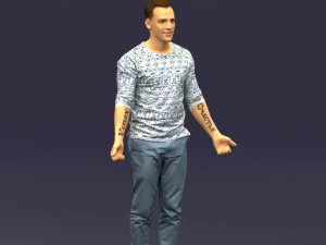 metal pants man 0401 3D Model
