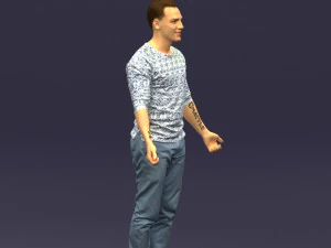 metal pants man 0401 3D Model