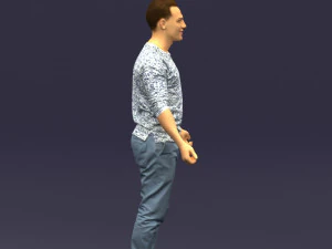 metal pants man 0401 3D Model