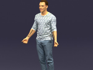 metal pants man 0401 Modèle 3D