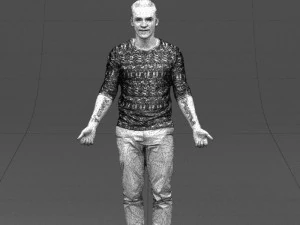 metal pants man 0401 3D Model