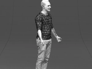 metal pants man 0401 3D Model