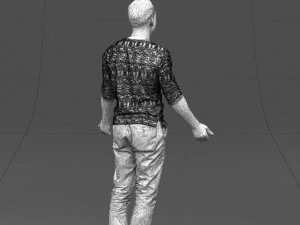 metal pants man 0401 3D Model
