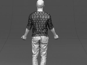 metal pants man 0401 3D Model