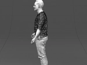 metal pants man 0401 3D Model