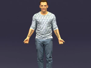 cal&ccedil;a de metal homem 0401 impress&atilde;o 3d pronta Modelo de Impressão 3D