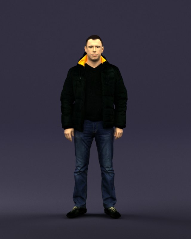 cool jacket man 0399 3D Model .c4d .max .obj .3ds .fbx .stl .blend 