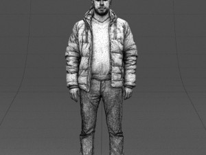 cool jacket man 0399 3D Model