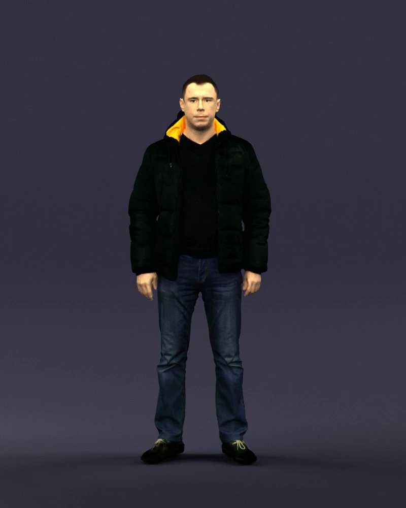 cool jacket man 0399 3d print ready 3D Print Model .c4d .max .obj .3ds .fbx .stl .blend 