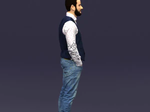 hands in pockets man 0398 3D Model