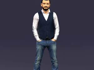 hands in pockets man 0398 3D Model