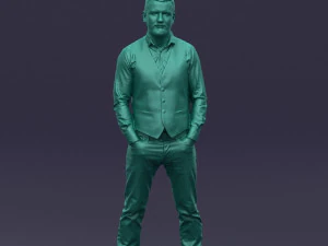 hands in pockets man 0398 3D Model