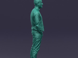 hands in pockets man 0398 3D Model