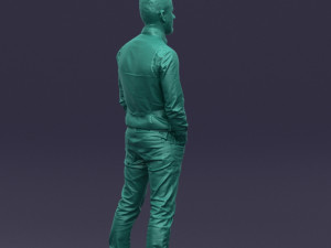 hands in pockets man 0398 3D Model