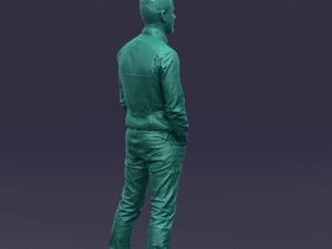 hands in pockets man 0398 3D Model