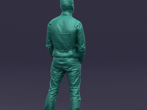 hands in pockets man 0398 3D Model
