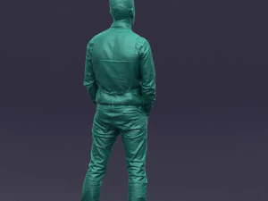 hands in pockets man 0398 3D Model