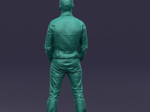 hands in pockets man 0398 3D Model