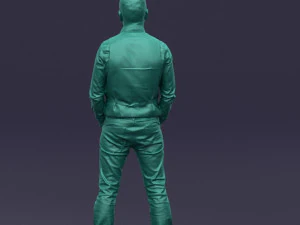 hands in pockets man 0398 3D Model