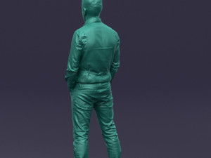 hands in pockets man 0398 3D Model