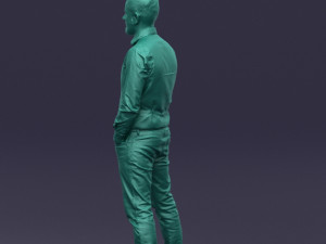 hands in pockets man 0398 3D Model