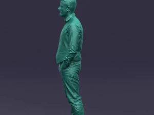 hands in pockets man 0398 3D Model