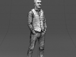 hands in pockets man 0398 3D Model