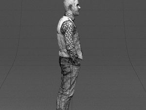 hands in pockets man 0398 3D Model