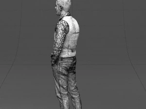 hands in pockets man 0398 3D Model