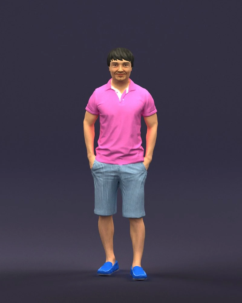 differ collors man 0394 3D Model .c4d .max .obj .3ds .fbx .stl .blend