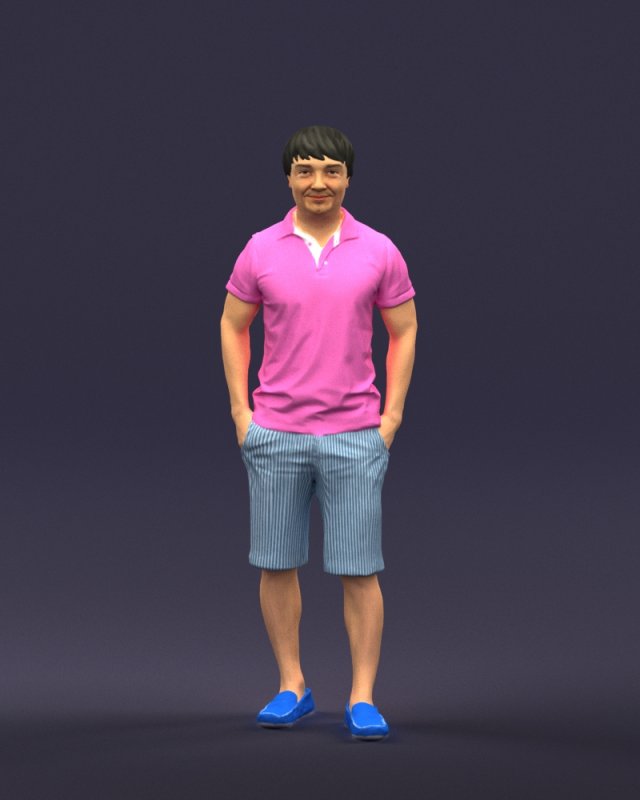 differ collors man 0394 3d print ready Modelo de Impressão 3D .c4d .max .obj .3ds .fbx .stl .blend 